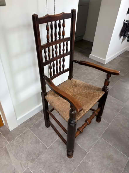 Photo of free 1880's rush seated chair. (Bridgend CF31) #3