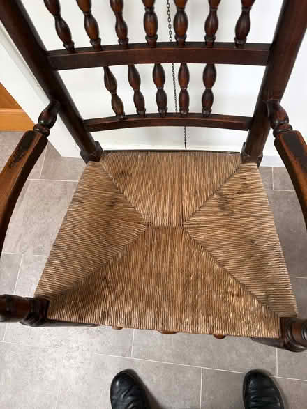 Photo of free 1880's rush seated chair. (Bridgend CF31) #2