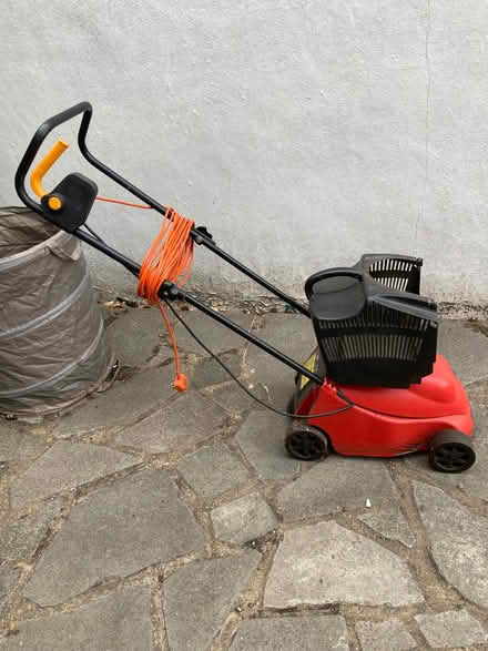 Photo of free Lawn mower. Works but one front wheel needs fixing. (Bexleyheath DA6) #1