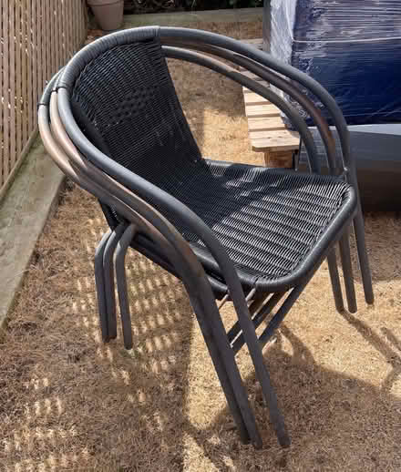 Photo of free Metal garden chairs x3 & table (St Julians AL1) #1