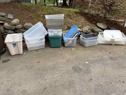 Photo of free Storage Bins (66 Rice Ave. Northboro MA) #1