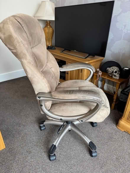 Photo of free Large Suede Computer Chair (Worthing BN11) #2