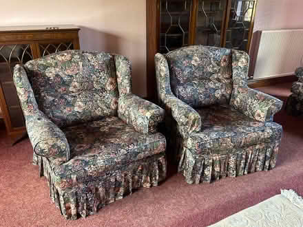 Photo of free Sofa and 2 chairs .2 singles and a double bed (Colby CA16) #2