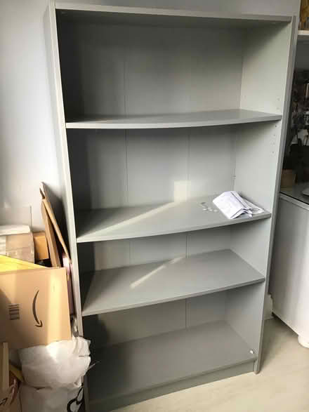 Photo of free Grey MDF Bookshelf (Warners End Hemel Hempstead) #1