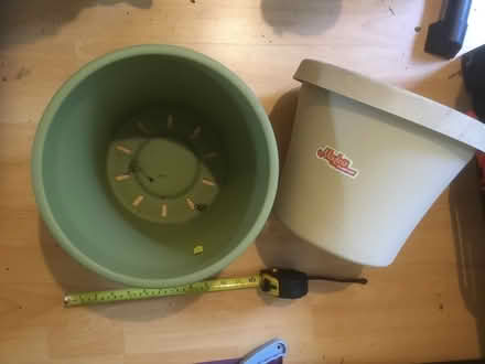 Photo of free 2 large plastic plant pots (B62 near Blackheath) #1