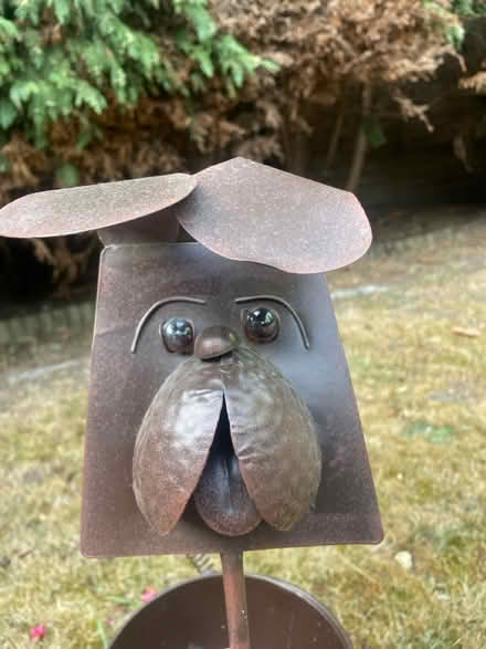 Photo of free Broken Metal Dog Planter (By Hackney Downs station E5) #2
