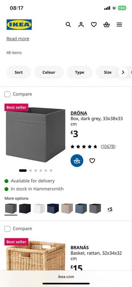 Photo of IKEA boxes for Kallax (Wandsworth Bridge Road SW6) #1