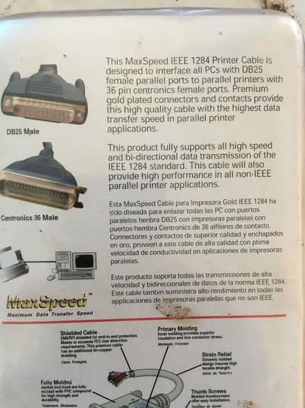 Photo of free Old-School Printer Cable (Foster & California Ave) #2