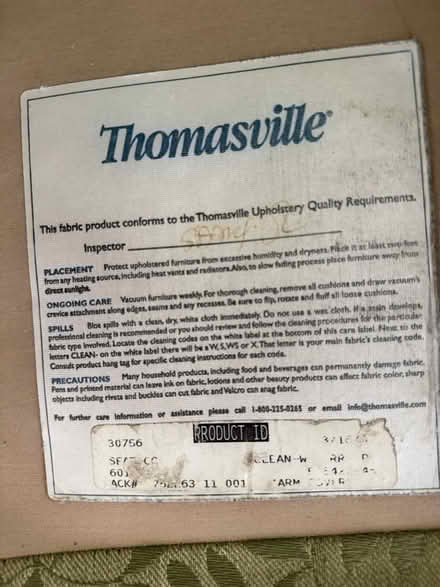 Photo of free Thomasville sofas poor condition (North Poway) #3