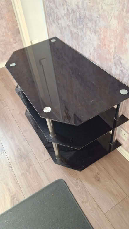 Photo of free 3 tier glass tv stand (Whitby CH65) #1