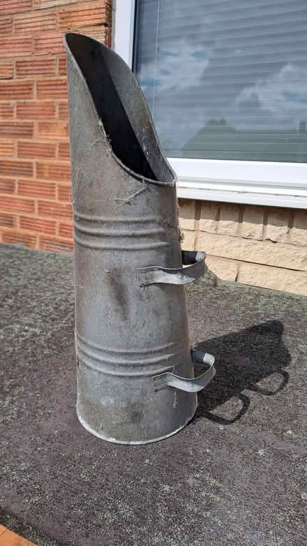 Photo of free Coal scuttle, old-fashioned metal upright. (Sherrard's Green WR14) #1