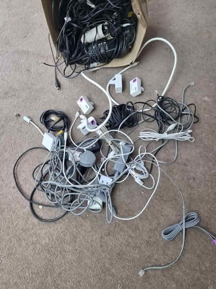 Photo of free Assorted cables and chargers (West Byfleet KT15) #1