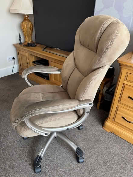 Photo of free Large Suede Computer Chair (Worthing BN11) #4