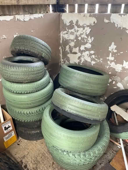 Photo of free Tyres (painted) (Llanllechid LL57) #1