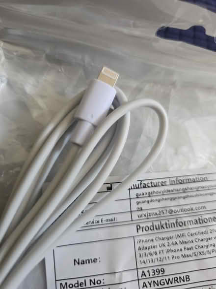 Photo of free 1 x Unofficial iPhone lightning cable (Sandylands LA3) #3