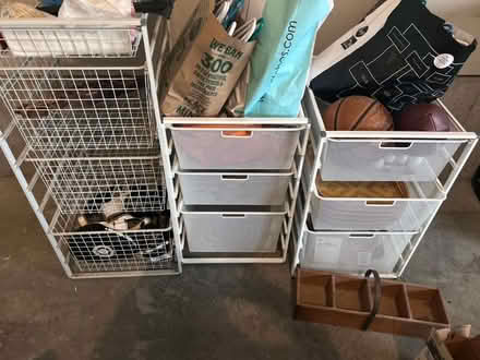 Photo of free Metal Storage Racks (3) (Downtown Crown Gaithersburg) #1