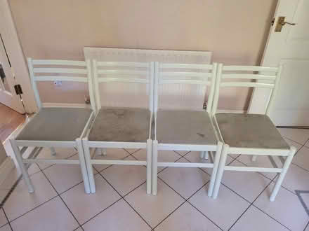 Photo of free White kitchen table and four chairs (Frith Hill GU7) #2