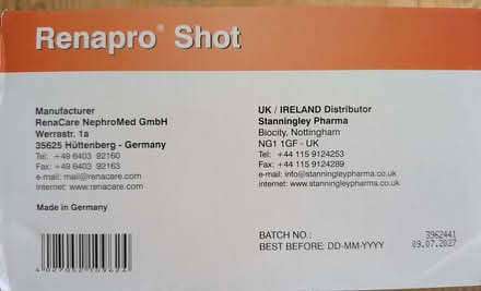 Photo of free Unused Renopro shots (Lache CH4) #1