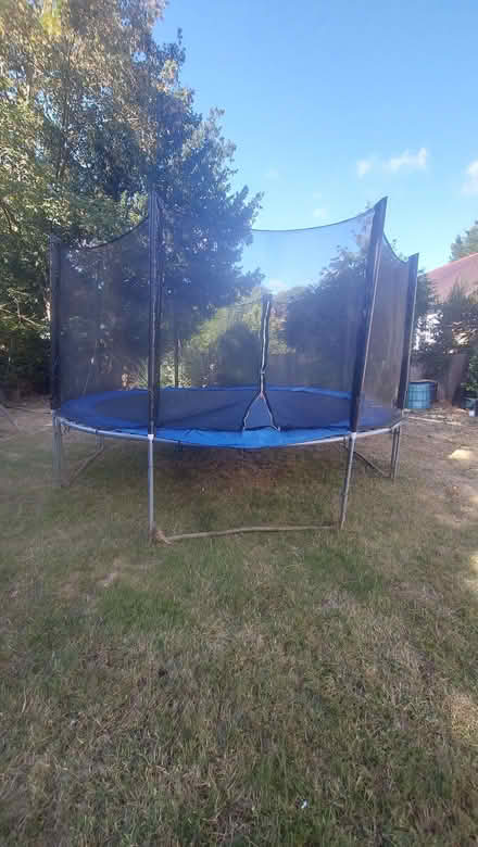 Photo of free 14ft round trampoline with safety net (Caterham CR3) #1