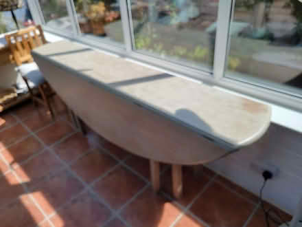 Photo of free Drop leaf solid wood dining table (Rustington BN16) #2