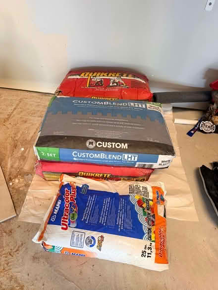 Photo of free Quikrete, tile mortar, grout set (Creekside Park) #1