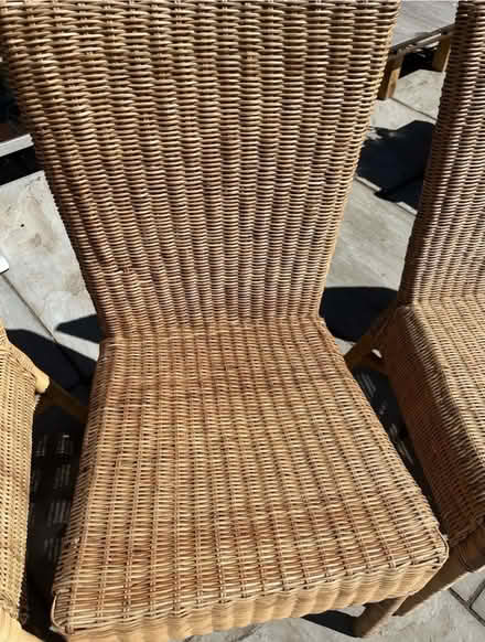 Photo of free Set of 6 x wicker dining chairs (Clevedon) #4