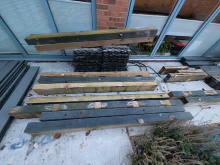 Photo of free Pine Garden sleepers (~16 lengths) (Wantage, OX12) #1