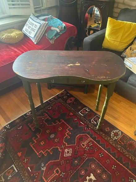 Photo of free Olive green console table (Petworth) #1