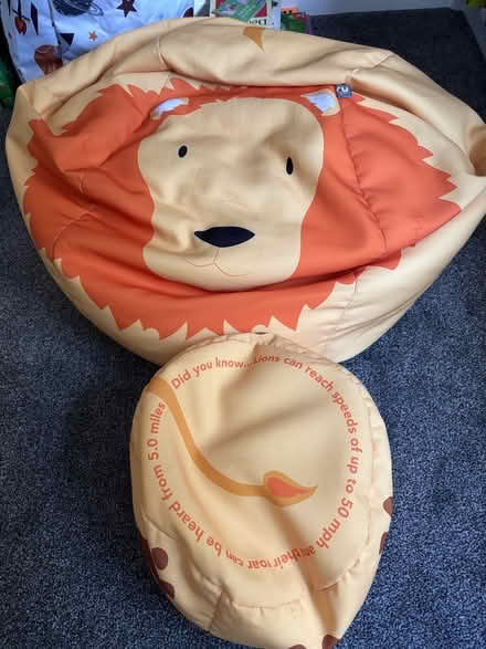 Photo of free Lion beanbag and footstool (Crown Wood RG12) #1