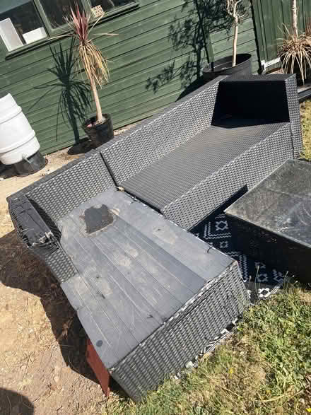 Photo of free Large rattan 2 piece garden sofa (Rayleigh SS6) #1