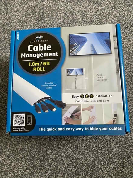 Photo of free AVF Super-Slim Cable Management Roll 1.8m – New, White (Nether Liberton EH9) #1