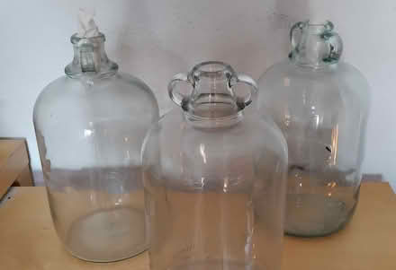 Photo of free 3 x Glass demijohns (Finchley Church End N3) #1