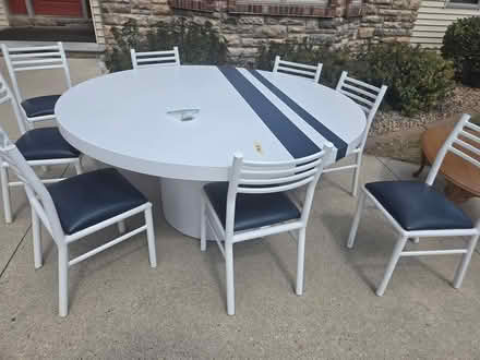 Photo of free Round table and 8 chairs (Combined locks) #1