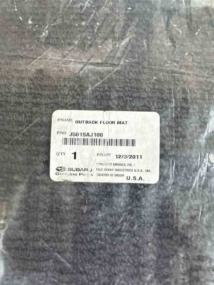 Photo of free Subaru Outback Floor Mats (Watertown, MA) #2
