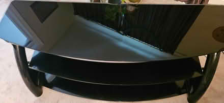 Photo of free 3 shelf glass tv stand (Natick MA) #1