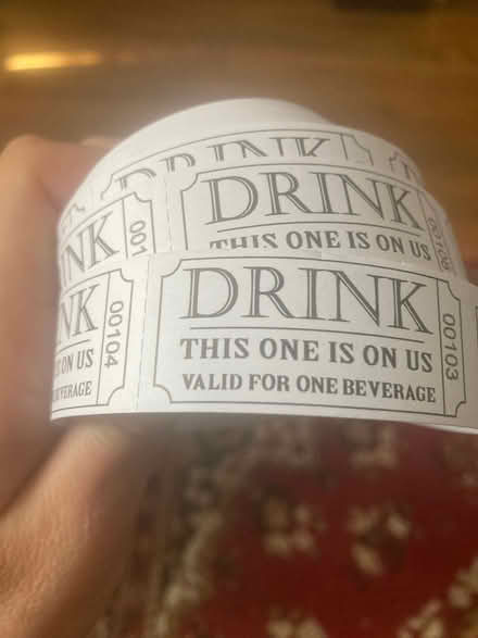 Photo of free Drinks tickets (Raynes Park (SW20)) #1