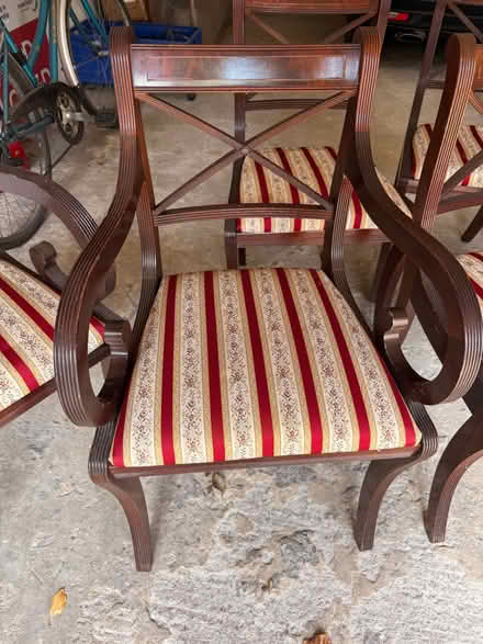 Photo of free 8 chairs - 2 carvers, 6 chairs one has a missing seat. (Wimbledon Village SW19) #2