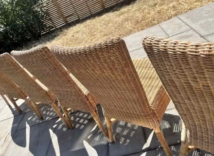 Photo of free Set of 6 x wicker dining chairs (Clevedon) #2