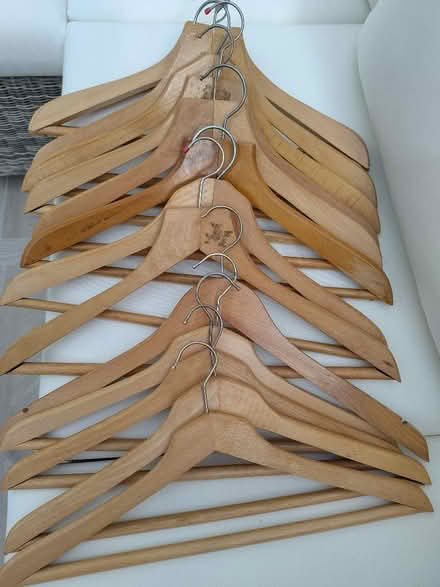 Photo of free 14 wooden hangers (Chipping Norton OX7) #1