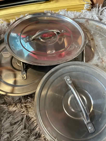 Photo of free 5 x Large cooking pots with lids (Romford RM7) #2