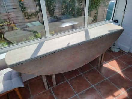 Photo of free Drop leaf solid wood dining table (Rustington BN16) #3