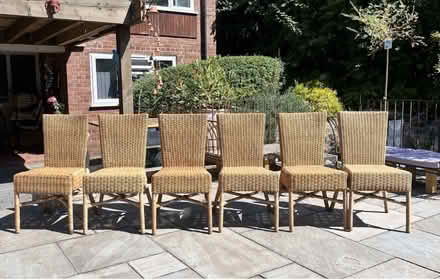 Photo of free Set of 6 x wicker dining chairs (Clevedon) #1