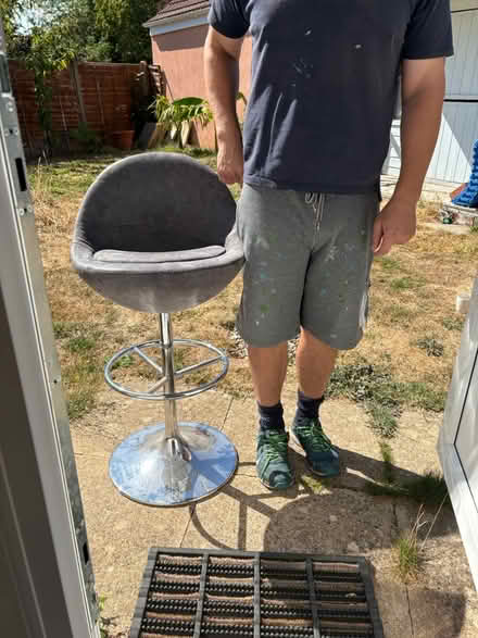 Photo of free Fixed bar stool with grey seat (Abingdon OX14) #2