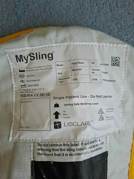 Photo of free Sling for a hoist (Welling DA16) #4