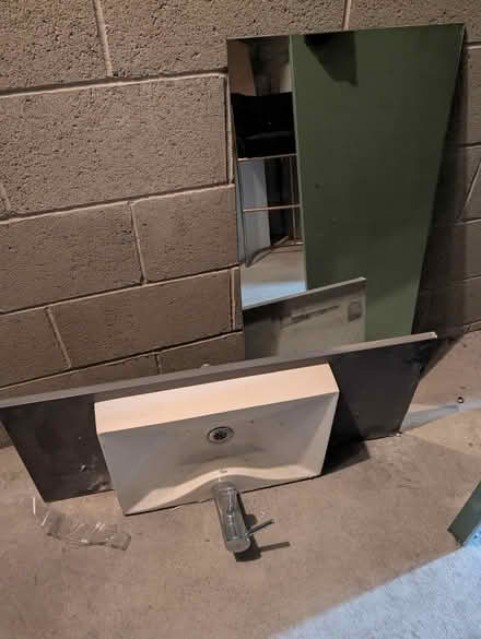 Photo of free Slab sink and mirror (North Hollywood Arts District) #1