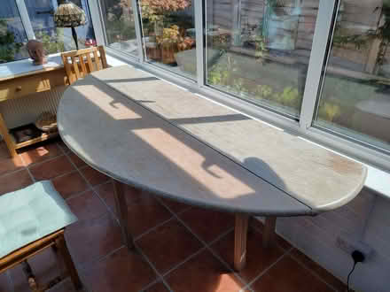 Photo of free Drop leaf solid wood dining table (Rustington BN16) #1