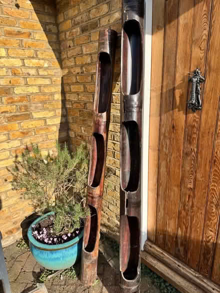Photo of free 2 large bamboo candle holders (Green Street Green BR6) #1