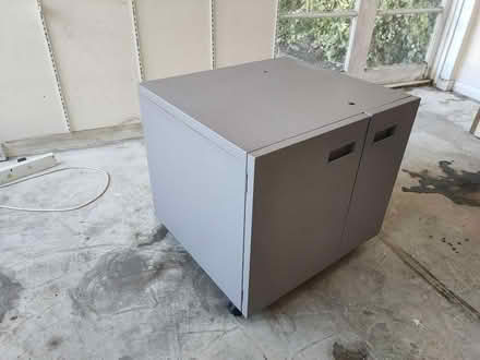 Photo of free Grey metal office storage cabinet (Leatherhead KT22) #4