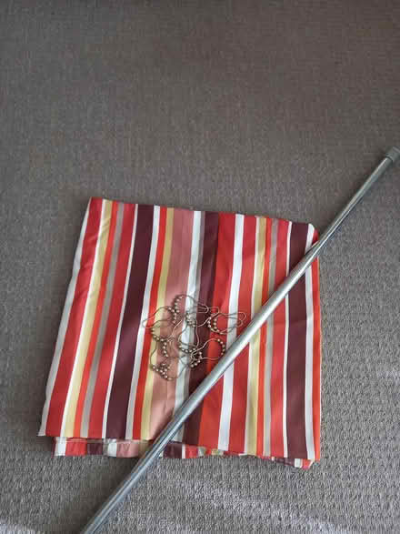 Photo of free Shower pole, rings and curtain (Bury St Edmunds IP33) #1