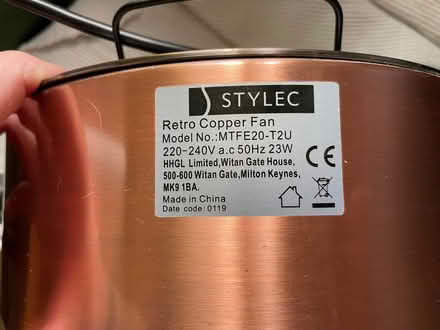 Photo of free Electric Fan (Woodmancote GL11) #2